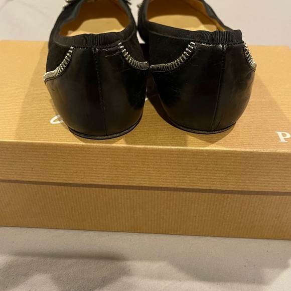 Christian Louboutin Studded Zipper Ballet Flat Size 37.5 - Picture 4 of 10